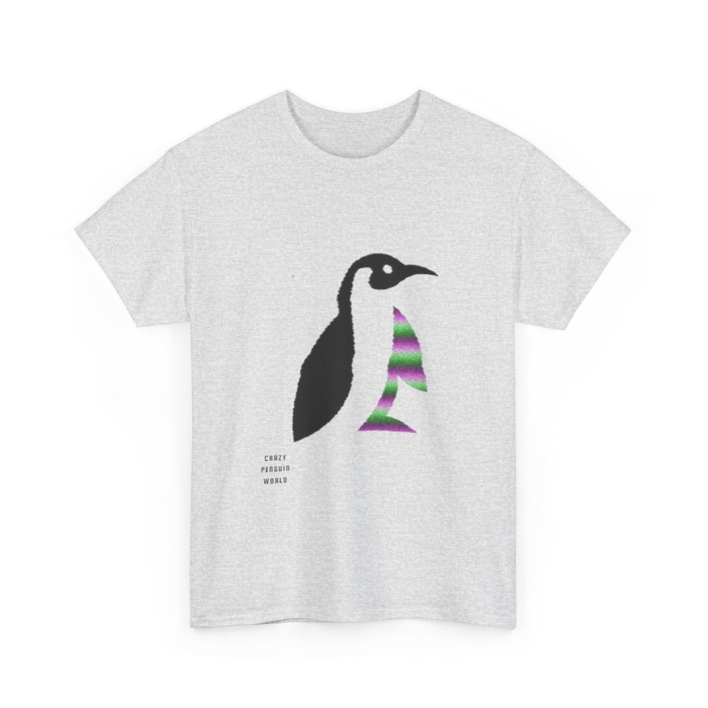 Heavy Cotton Tee: Crazy Penguin World Logo #1