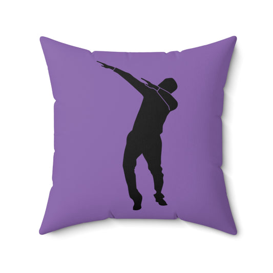 Spun Polyester Square Pillow: Dance Lite Purple