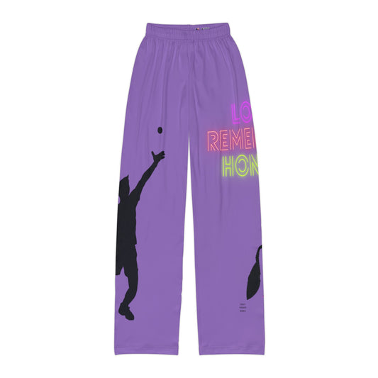 Kids Pajama Pants: Tennis Lite Purple