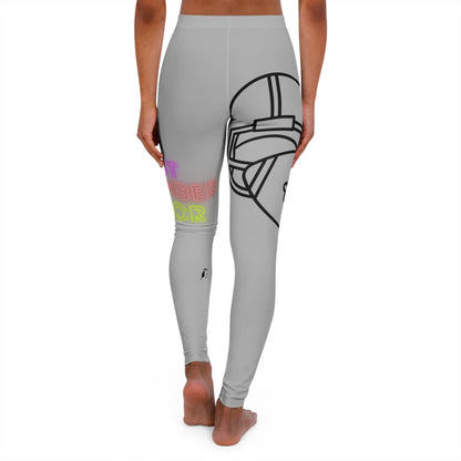 Women's Spandex Leggings: Football Lite Grey