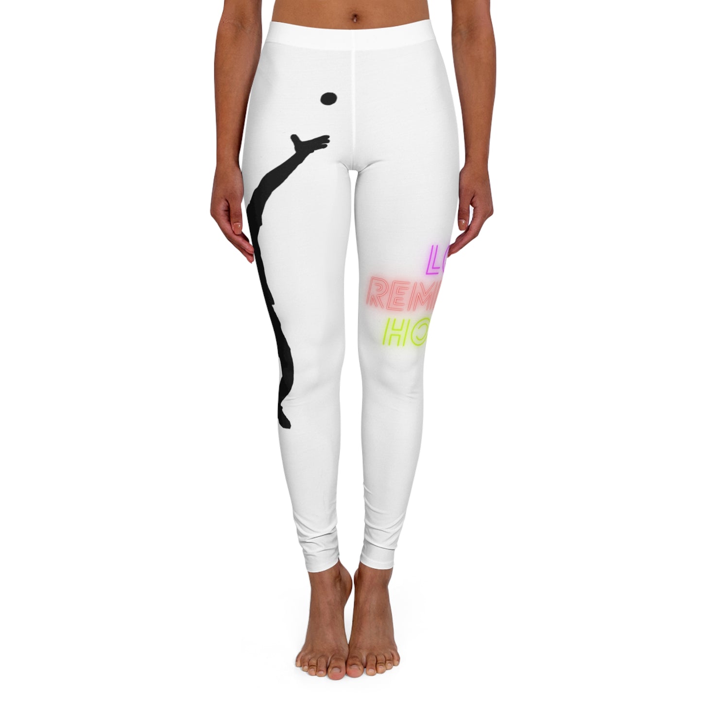 Women's Spandex Leggings: Tennis White