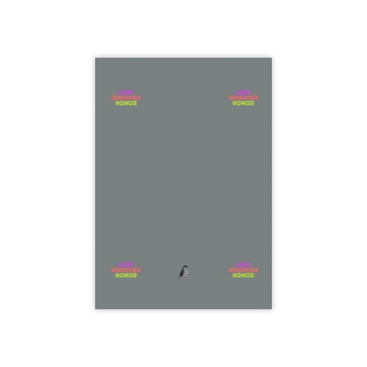 Post-it® Note Pads: Lost Remember Honor Dark Grey