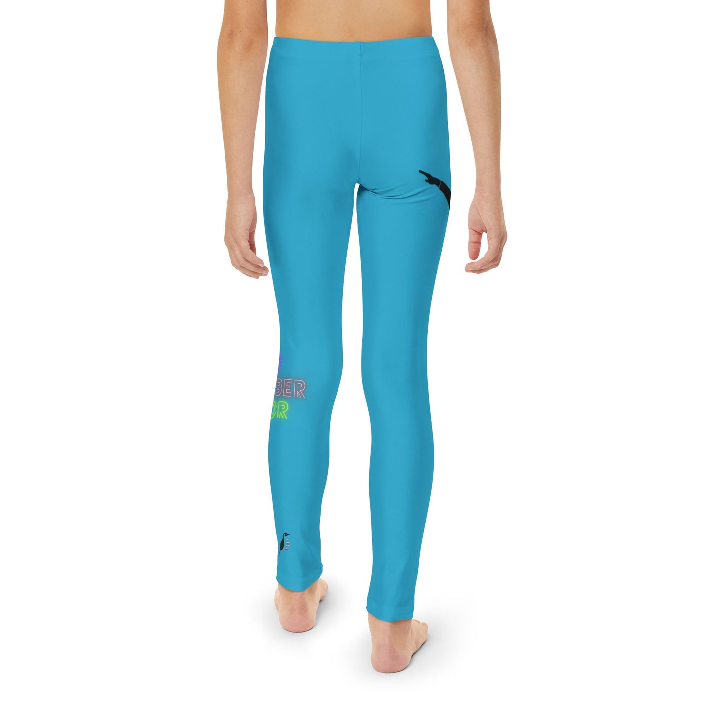 Youth Full-Length Leggings: Dance Turquoise