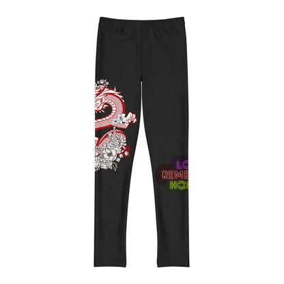 Youth Full-Length Leggings: Dragons Black