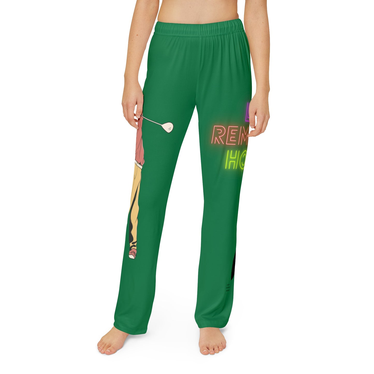 Kids Pajama Pants: Golf Dark Green