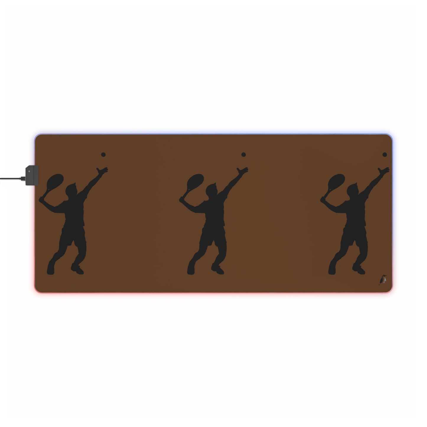 LED Gaming Mouse Pad: Tennis Brown