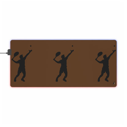 LED Gaming Mouse Pad: Tennis Brown