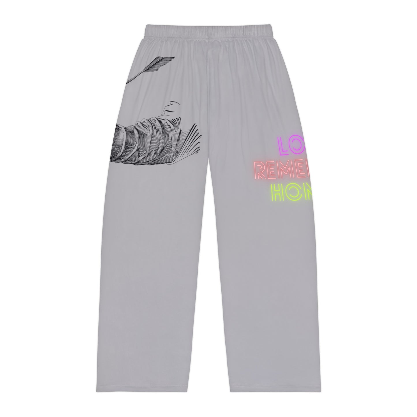 Men's Pajama Pants: Writing Lite Grey