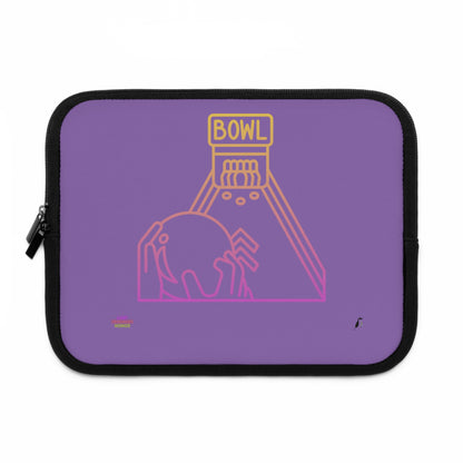 Laptop Sleeve: Bowling Lite Purple