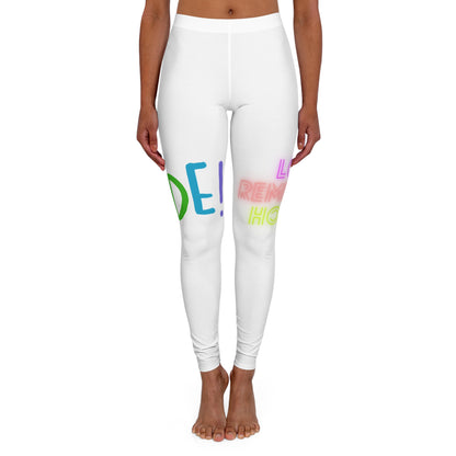 Women's Spandex Leggings: LGBTQ Pride White