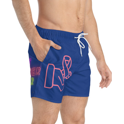 Swim Trunks: Fight Cancer Dark Blue