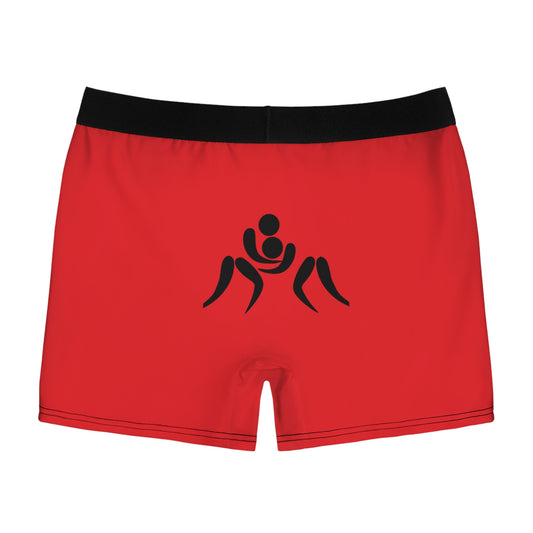 Men's Boxer Briefs: Wrestling Red