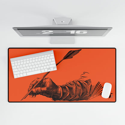 Desk Mats: Writing Orange