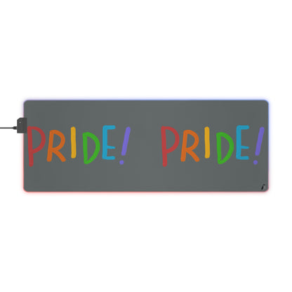 LED Gaming Mouse Pad: LGBTQ Pride Dark Grey