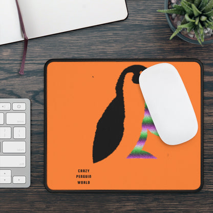 Gaming Mouse Pad: Crazy Penguin World Logo Crusta