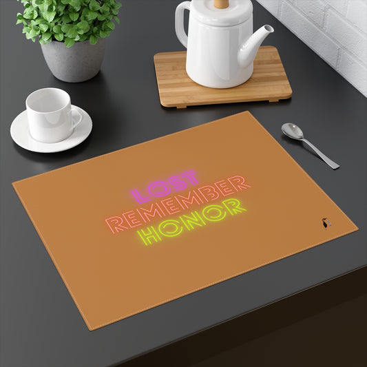 Placemat, 1pc: Lost Remember Honor Lite Brown