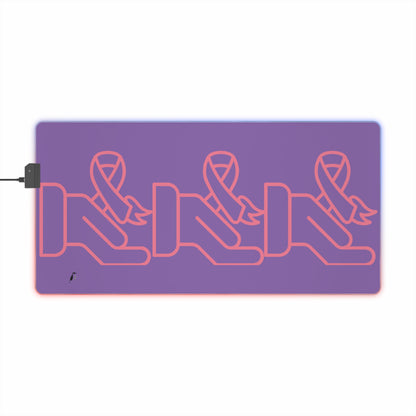 LED Gaming Mouse Pad: Fight Cancer Lite Purple