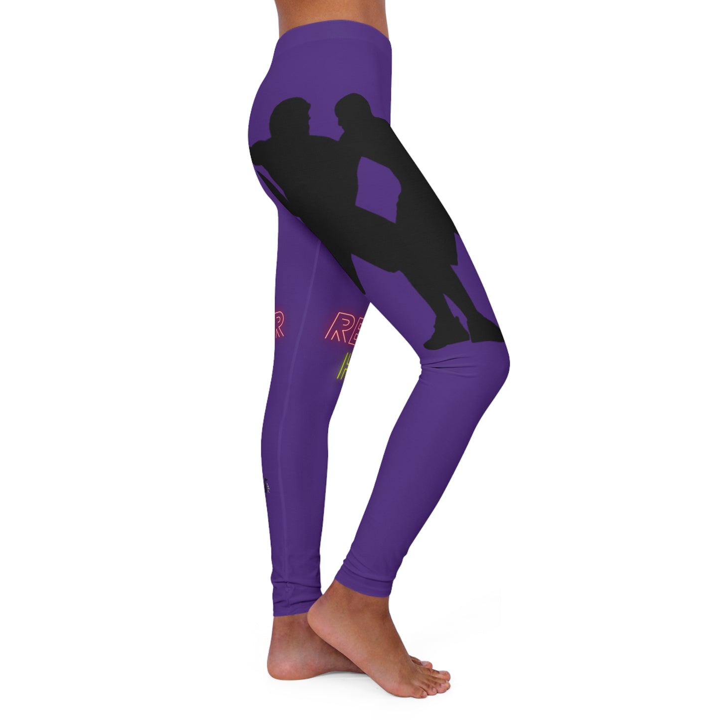 Women's Spandex Leggings: Basketball Purple