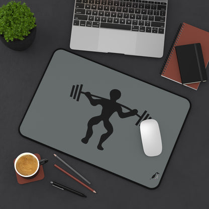 Desk Mat: Weightlifting Dark Grey