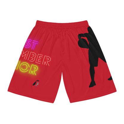 Basketball Shorts: Basketball Dark Red 