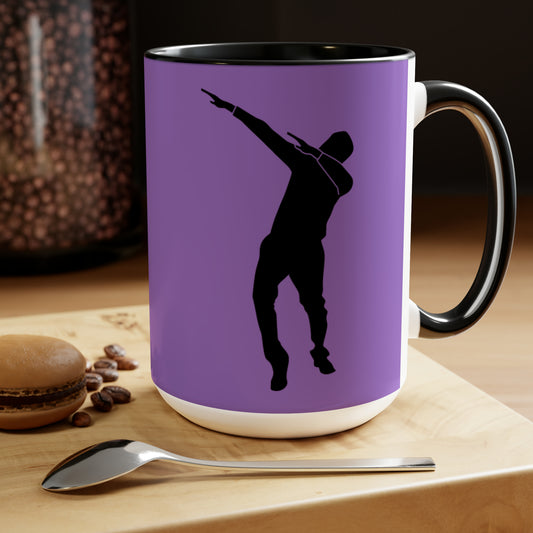 Two-Tone Coffee Mugs, 15oz: Dance Lite Purple