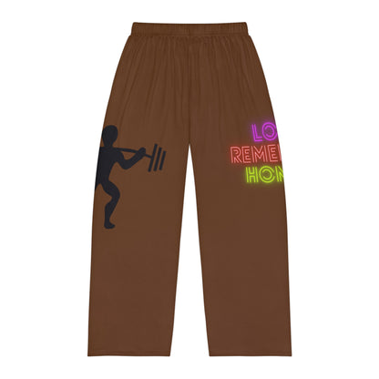 Men's Pajama Pants: Weightlifting Brown