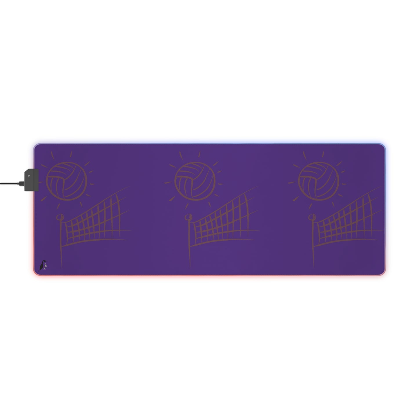 LED Gaming Mouse Pad: Volleyball Purple