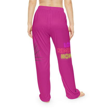 Pambabaeng Pajama Pants: Volleyball Pink 