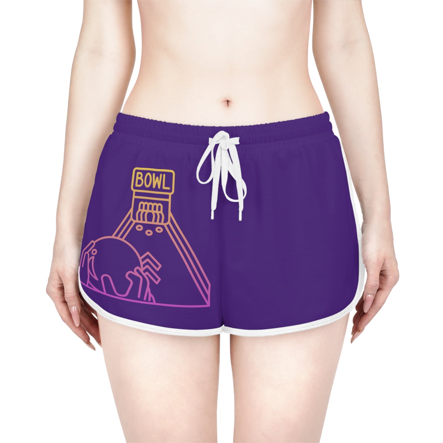 Women's Relaxed Shorts: Bowling Purple