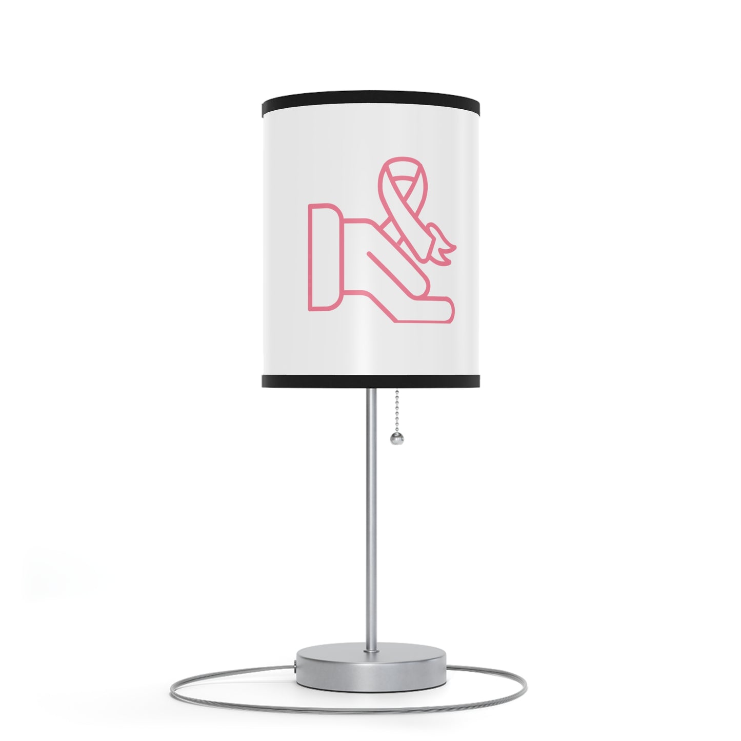 Lamp on a Stand, US|CA plug: Fight Cancer White