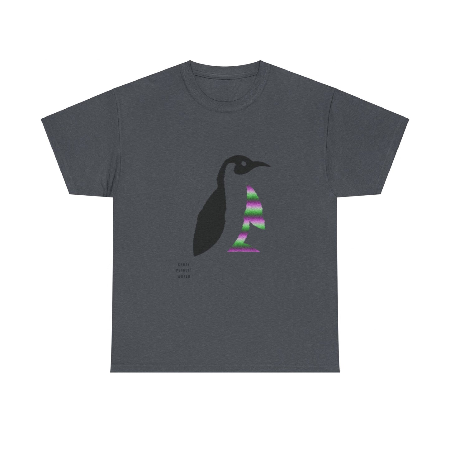 Heavy Cotton Tee: Crazy Penguin World Logo #3