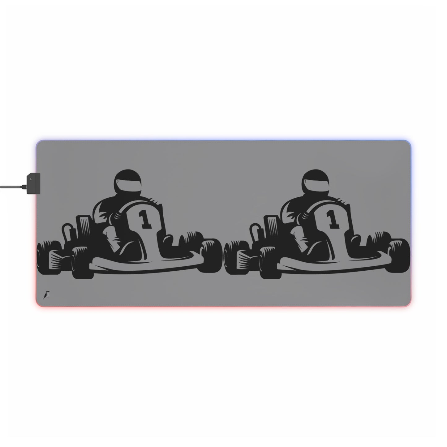 LED Gaming Mouse Pad: Racing Grey