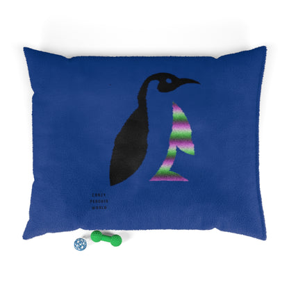 Pet Bed: Crazy Penguin World Logo Dark Blue