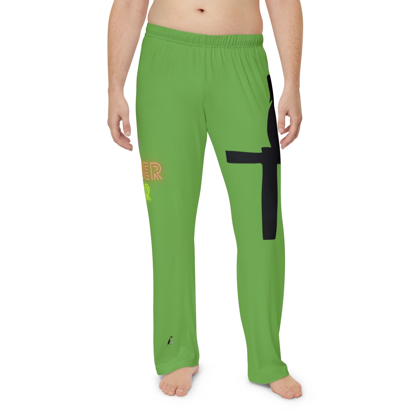 Men's Pajama Pants: Fishing Green