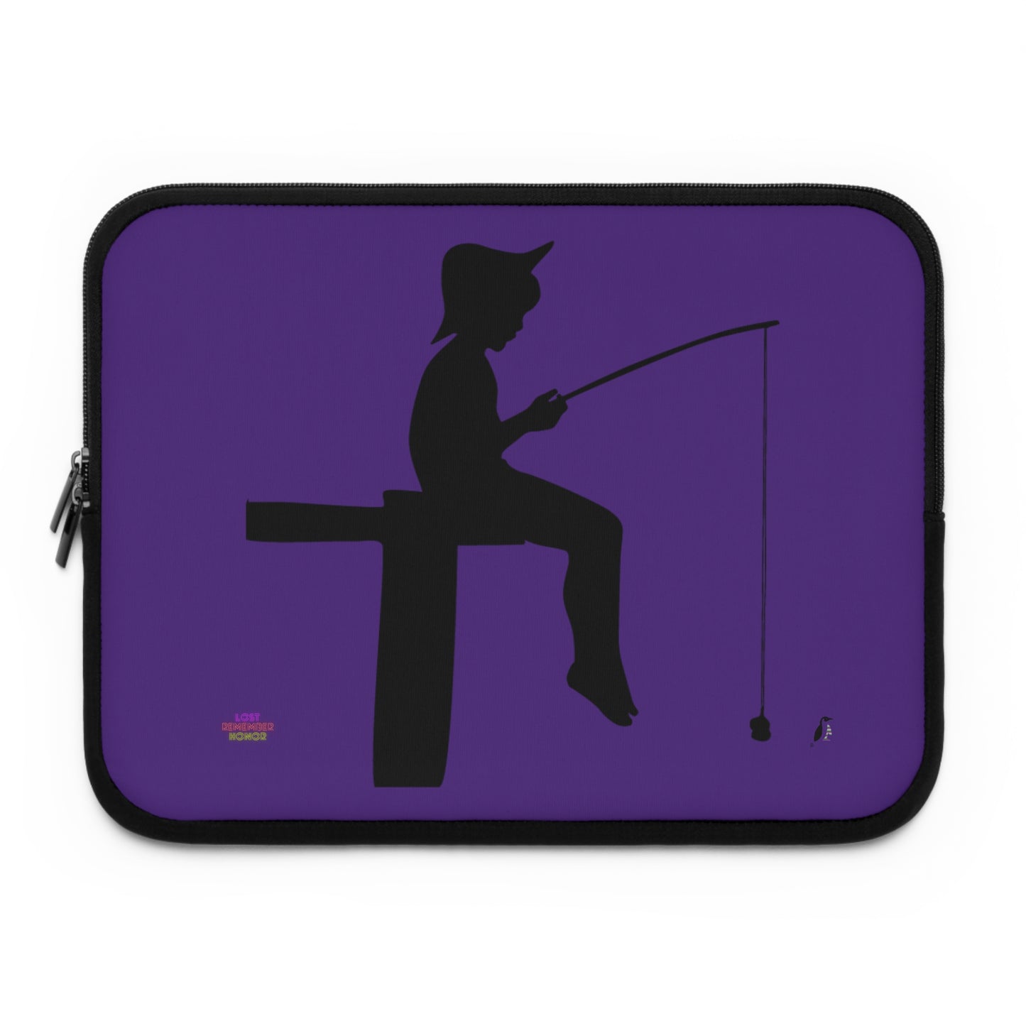 Laptop Sleeve: Fishing Purple