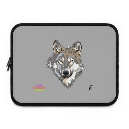 Laptop Sleeve: Wolves Lite Grey