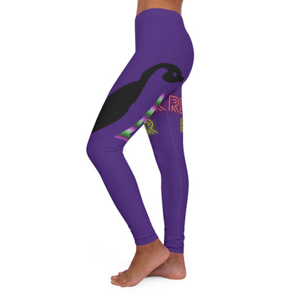 Women's Spandex Leggings: Lost Remember Honor Purple