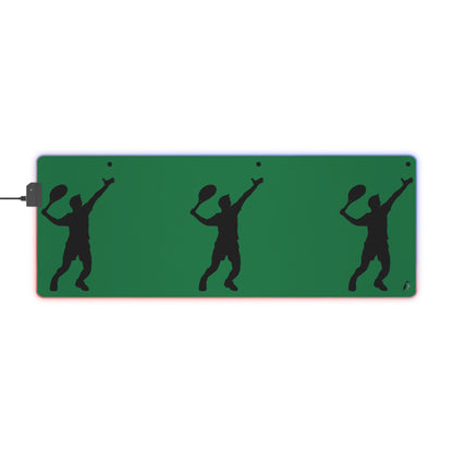 LED Gaming Mouse Pad: Tennis Dark Green