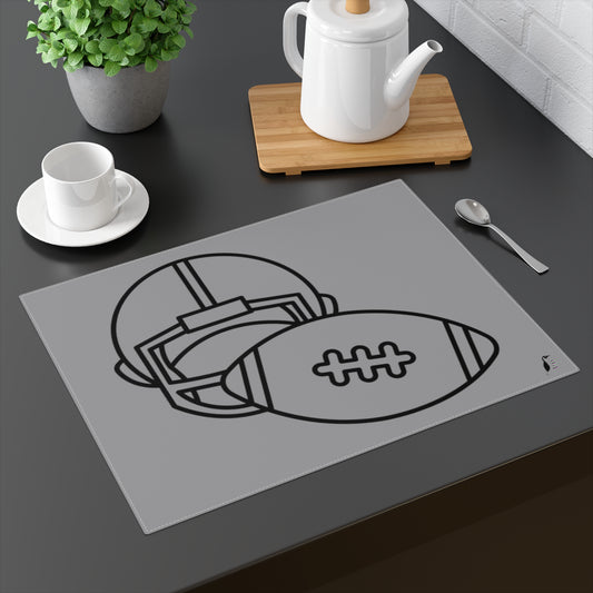 Placemat, 1pc: Football Grey