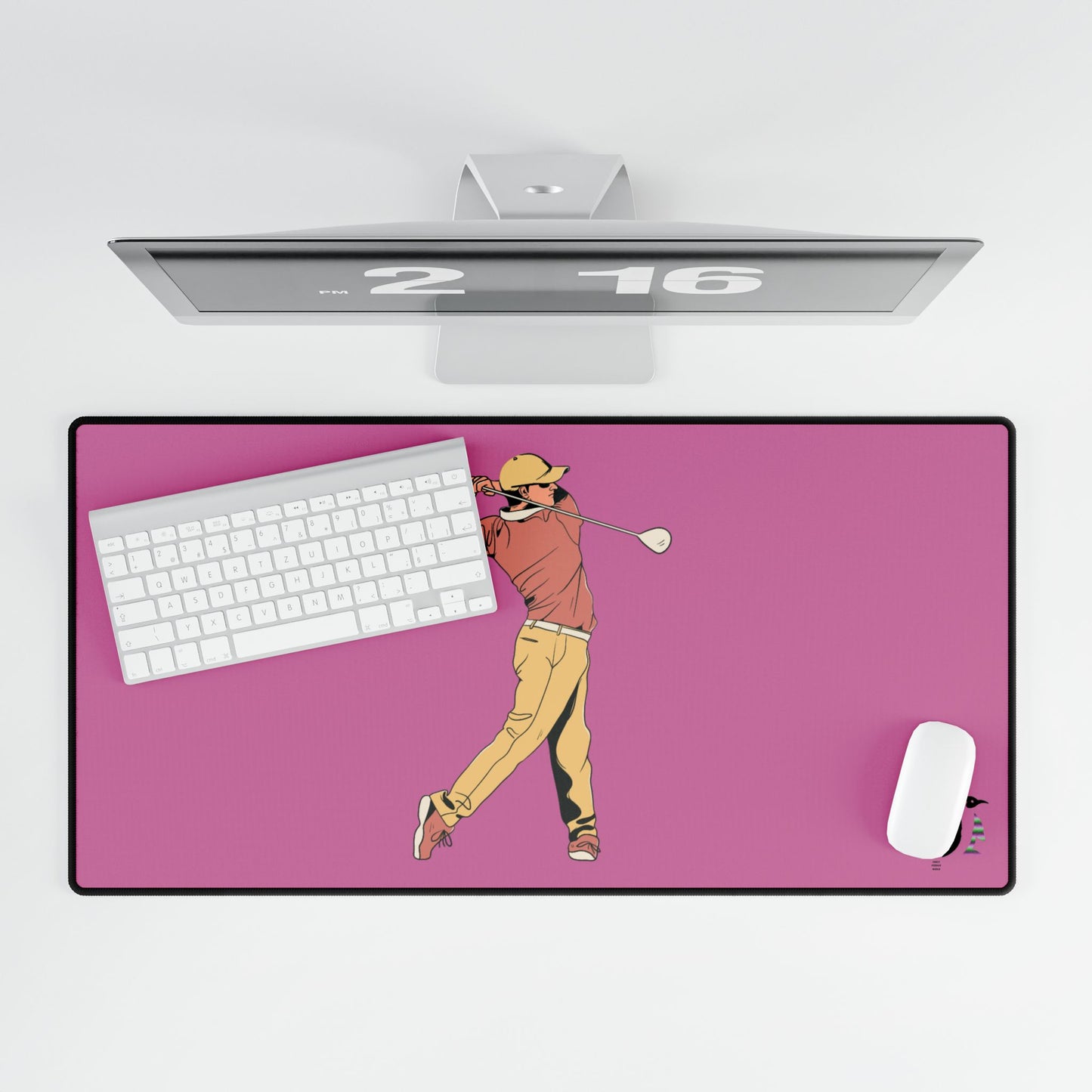 Desk Mats: Golf Lite Pink