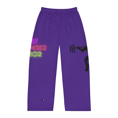 Men's Pajama Pants: Weightlifting Purple