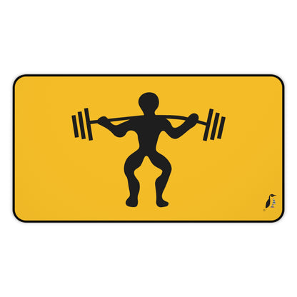 Desk Mat: Weightlifting Yellow