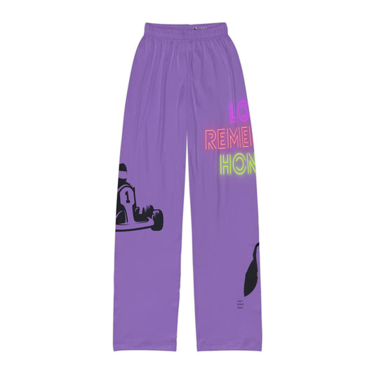 Kids Pajama Pants: Racing Lite Purple