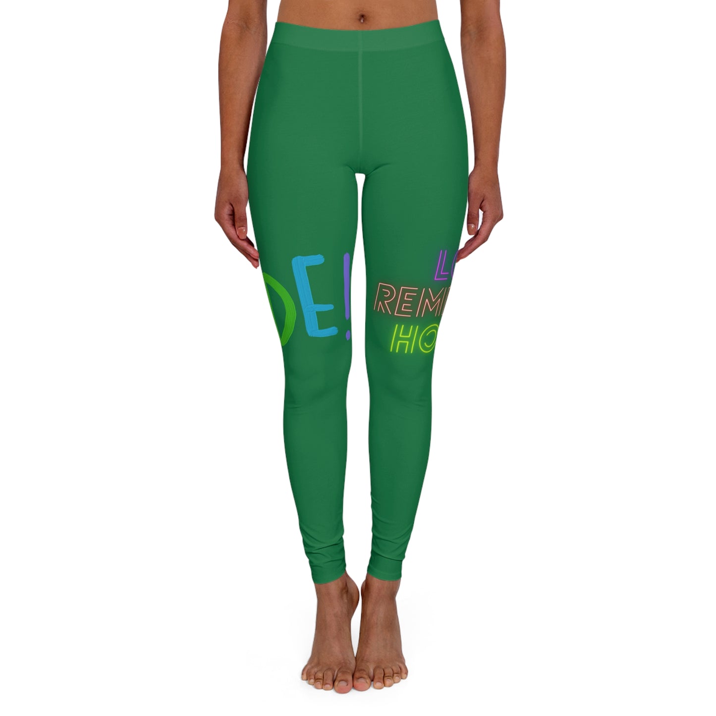 Women's Spandex Leggings: LGBTQ Pride Dark Green