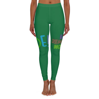 Women's Spandex Leggings: LGBTQ Pride Dark Green