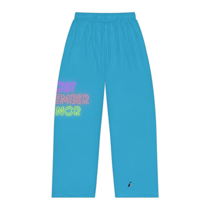 Women's Pajama Pants: Lost Remember Honor Turquoise