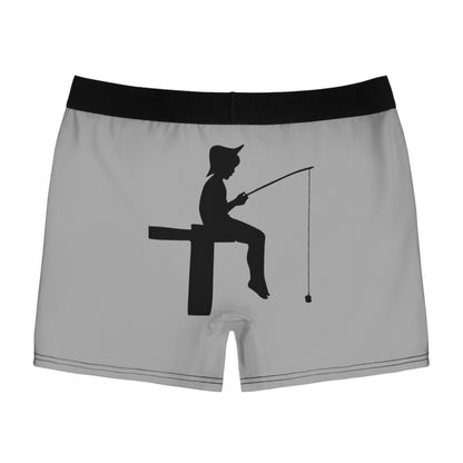 Men's Boxer Briefs: Fishing Lite Grey