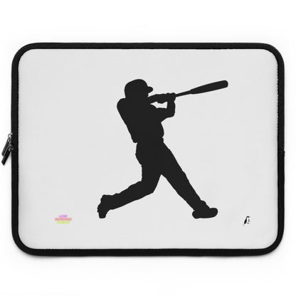 Laptop Sleeve: Baseball White