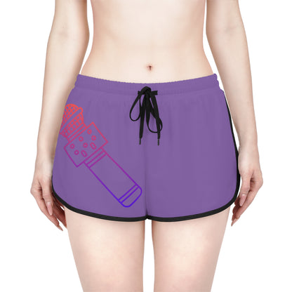 Women's Relaxed Shorts: Music Lite Purple