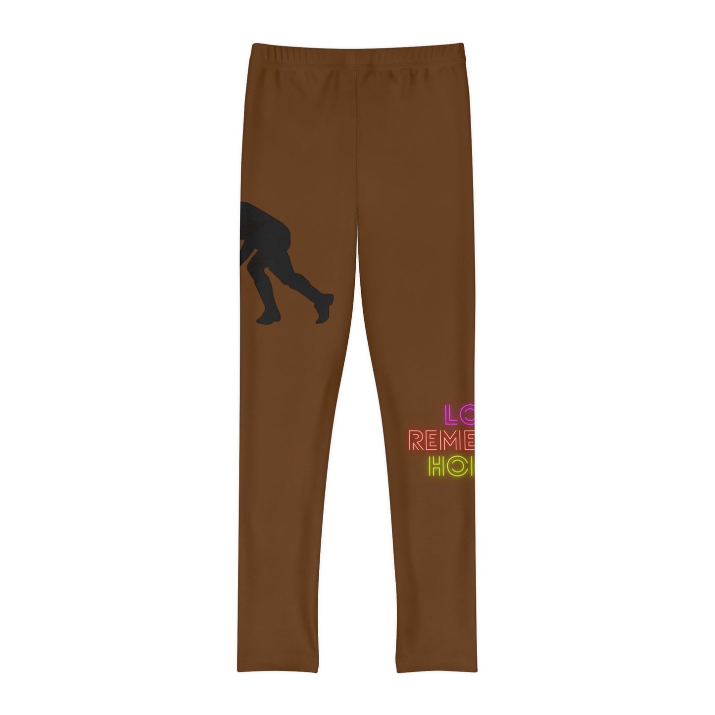 Youth Full-Length Leggings: Hockey Brown